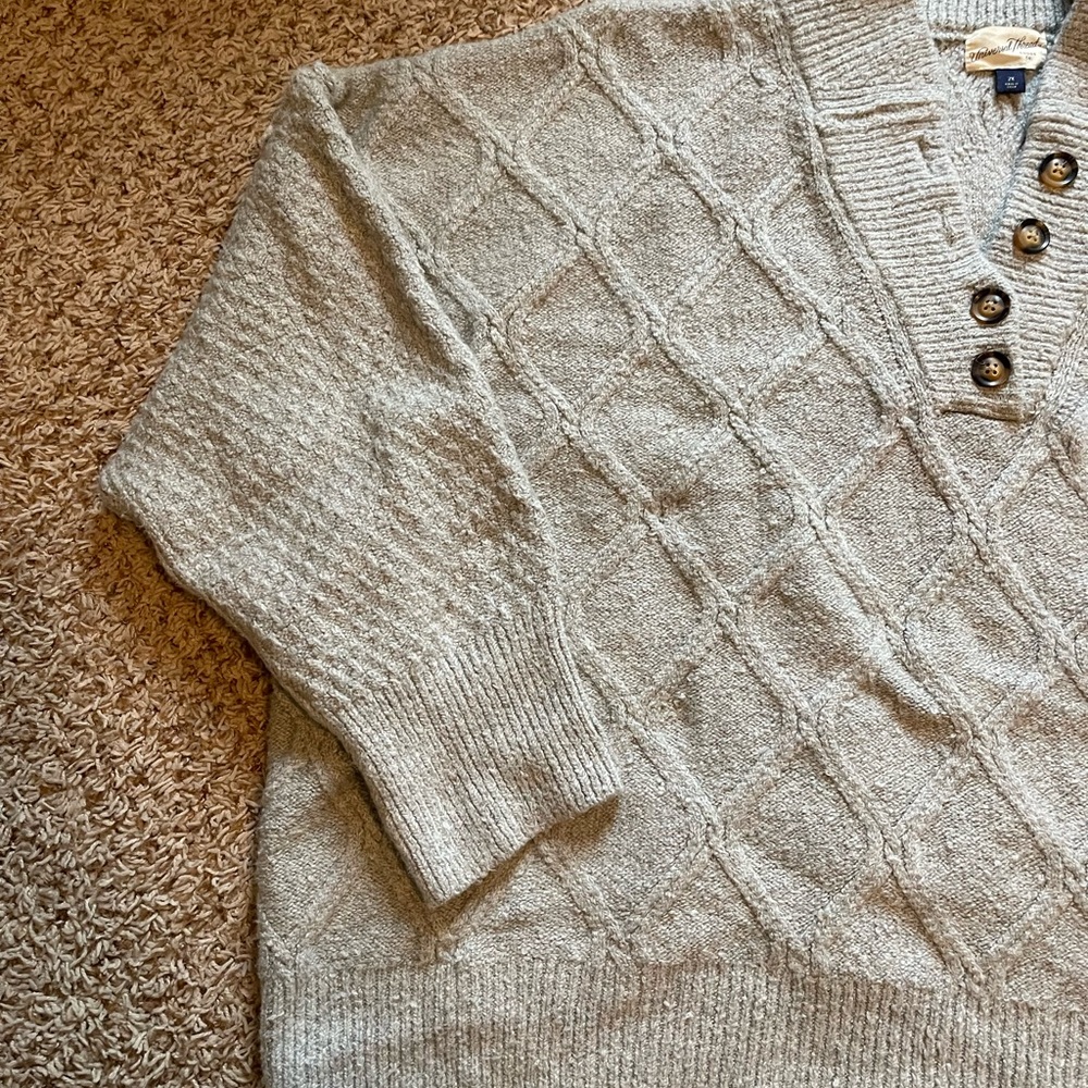 Cozy Knit Sweater with Button Detail - Picture 3 of 5